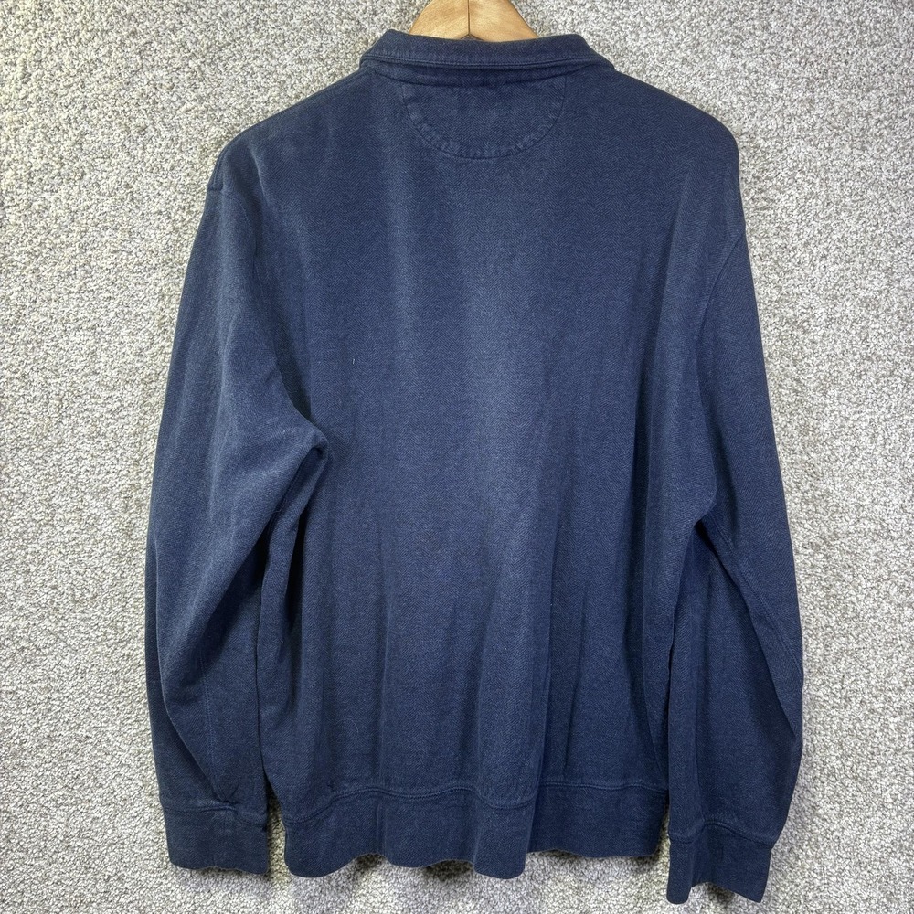 Polo Ralph Lauren Sweatshirt Mens Large Blue 1/4 Zip Fleece Pullover Mock Neck - Picture 8 of 8